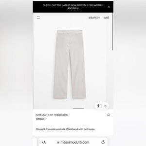 Massimo dutti straight leg trouser